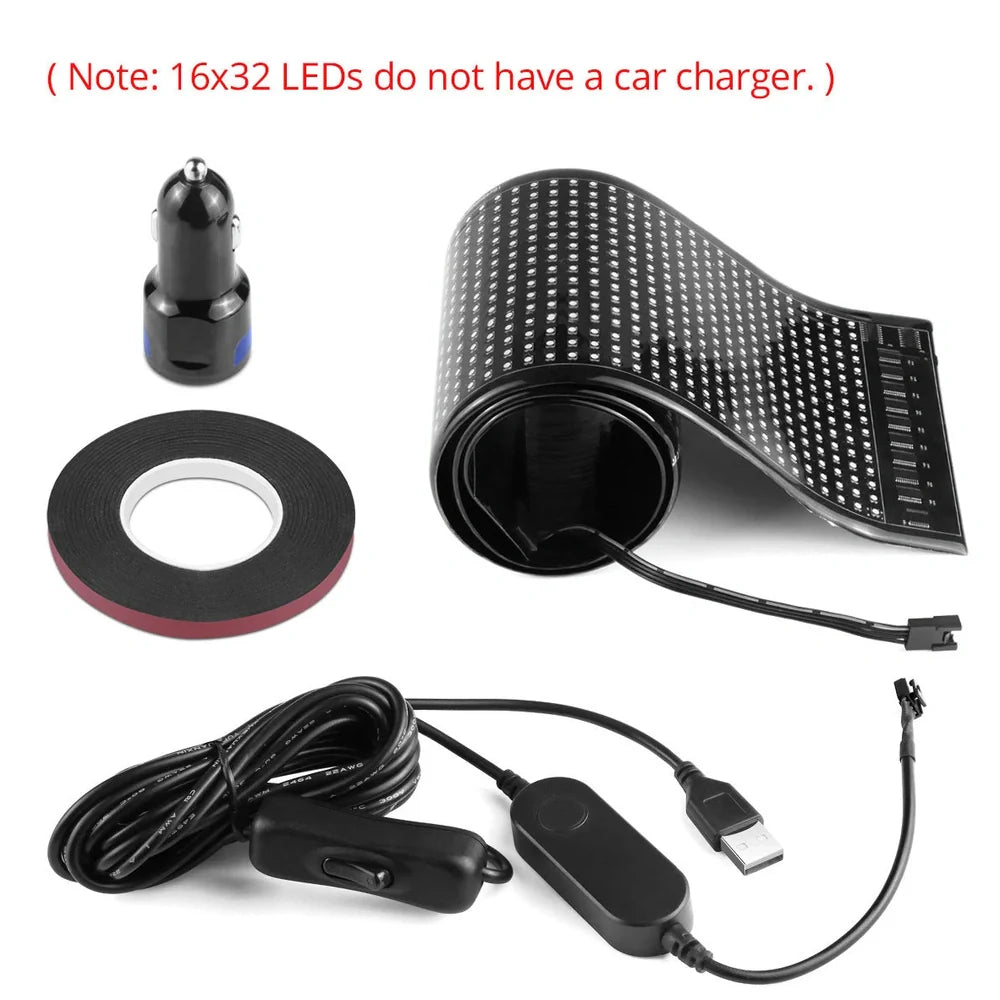 USB Programmable LED Pixel Matrix Soft Screen - 16x192 Resolution ...