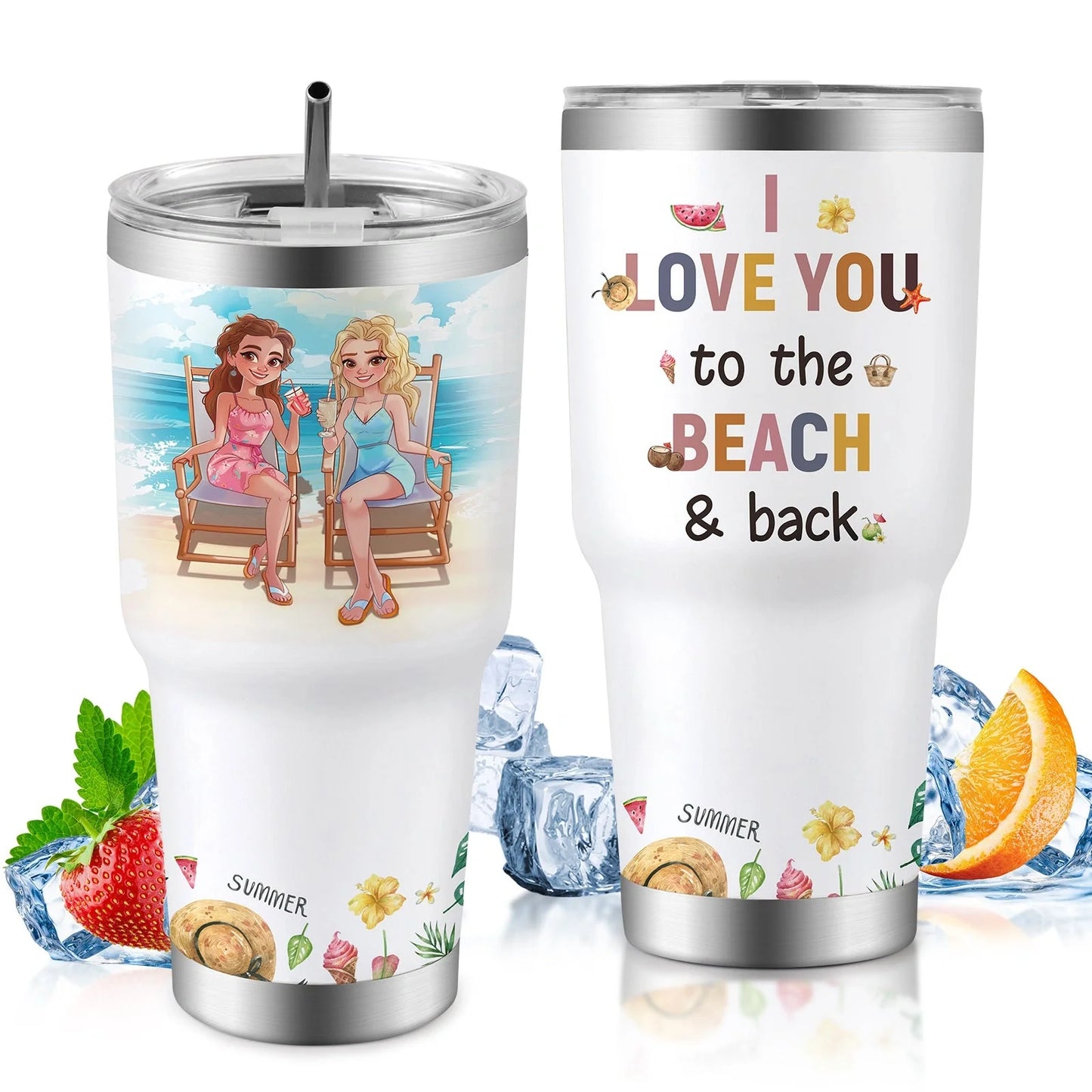 30oz insulated travel mug for car, keeps drinks hot or cold, spill-proof lid