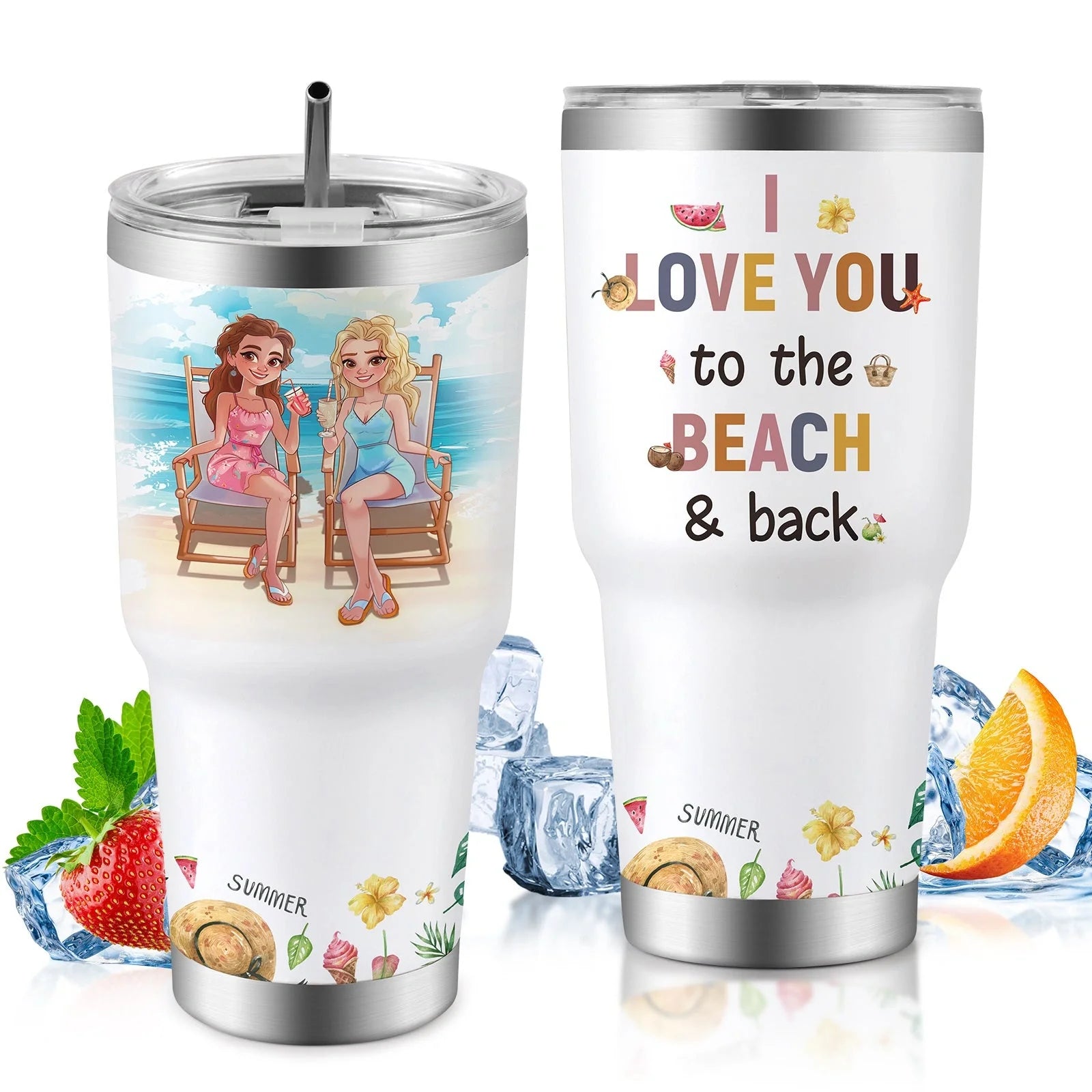 30oz insulated travel mug for car, keeps drinks hot or cold, spill-proof lid