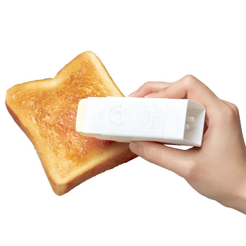 White polypropylene butter applicator box holding 6x6x3cm stick for kitchen use, temperature resistant -20°C to 140°C