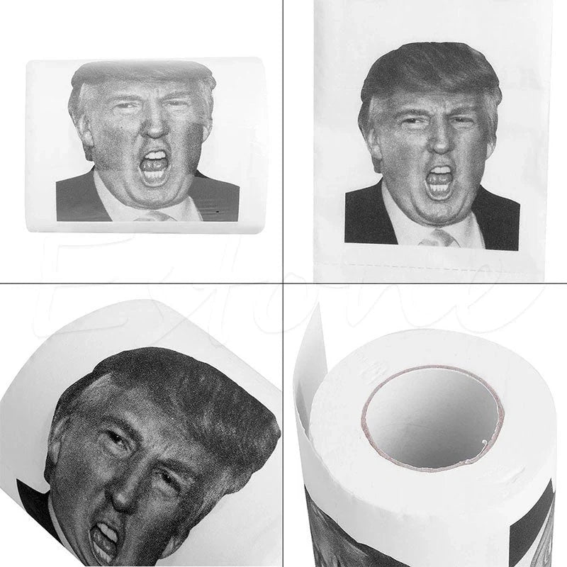 Hillary Donald Trump Roll It toilet paper, 100% wood pulp, 240 knots per roll