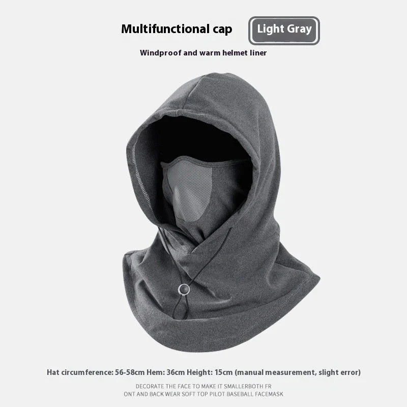 Premium insulated face mask with 360-degree coverage and adjustable drawstring closure for cold weather sports and outdoor activities