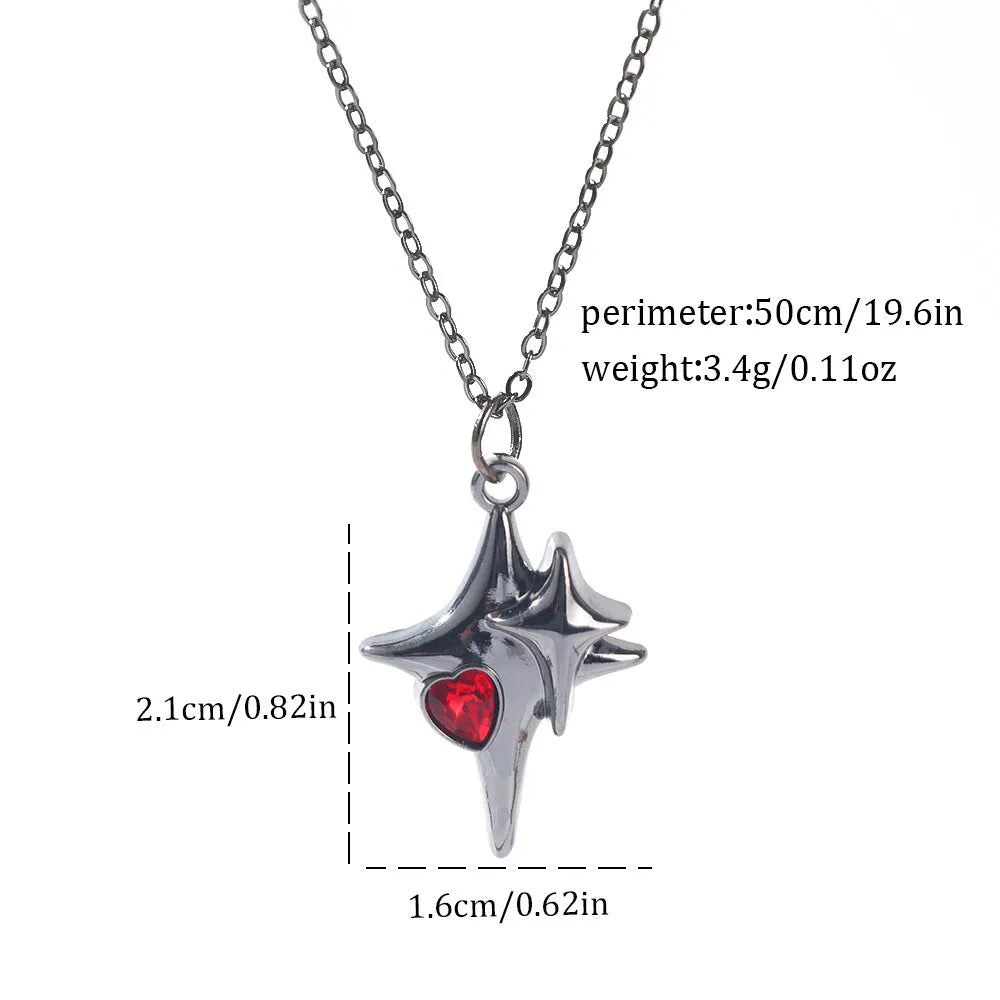 Dark gothic necklace with detailed spider bat pendant on an adjustable metal chain