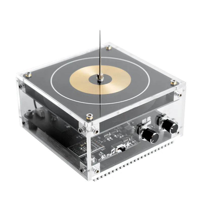 10cm vinyl record Bluetooth music Tesla coil with copper substrate and long arc mode
