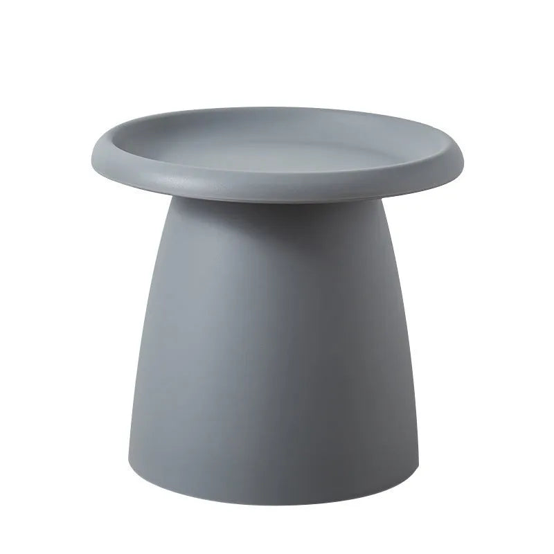 Mushroom small coffee table, plastic, 50 x 45cm, in pink, yellow, white, grey, brown red or green