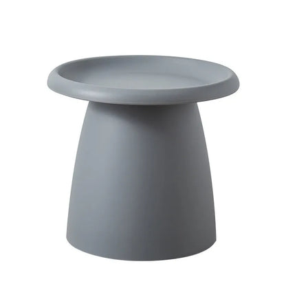 Mushroom small coffee table, plastic, 50 x 45cm, in pink, yellow, white, grey, brown red or green