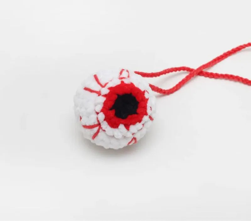 Plush hand-woven car hanging ornament with Halloween cartoon character design