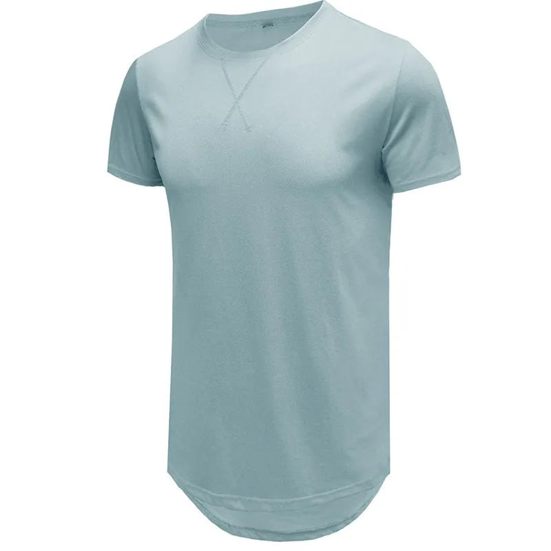 Men's slim fit short-sleeved cotton t-shirt in Army Green colour, showing front view.