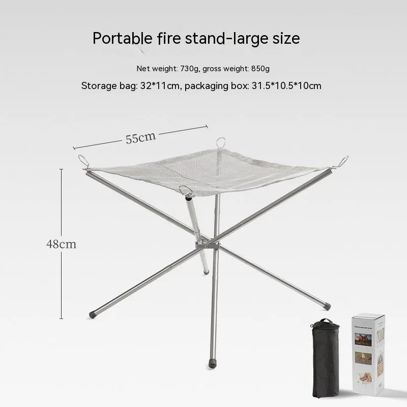 Stainless steel barbecue net with grill for outdoor cooking with groups