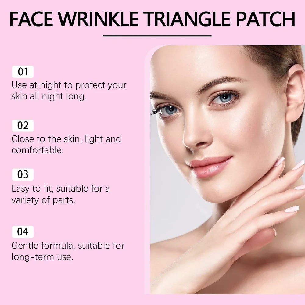 Facial skin fine lines nursing adhesive bandage with 144 hyaluronic acid patches in packaging