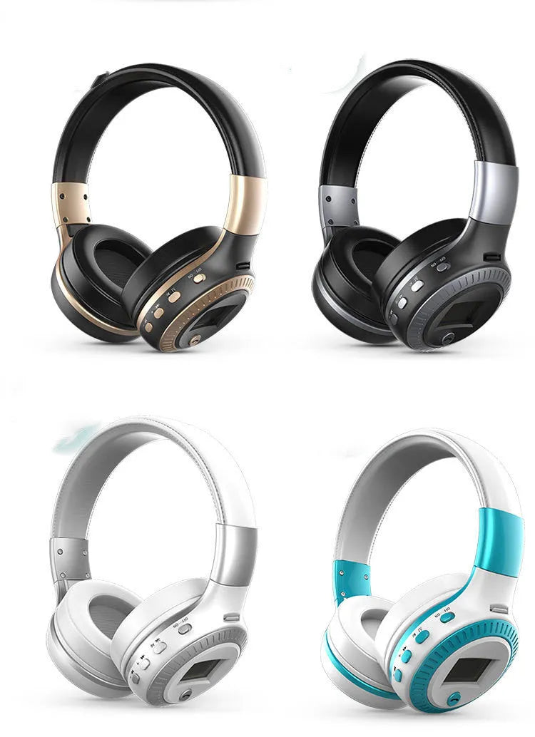 ZL B19 wireless Bluetooth gaming headset in blue or silver with head-mounted design