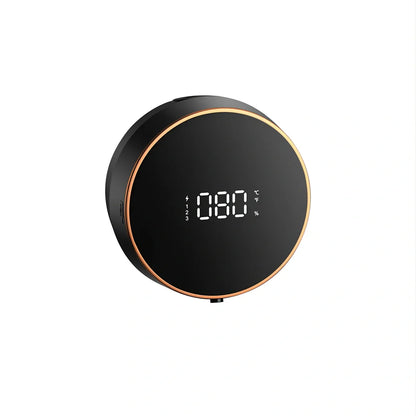 White wall-mounted induction foam soap dispenser with pearl plate finish and touch-free sensor