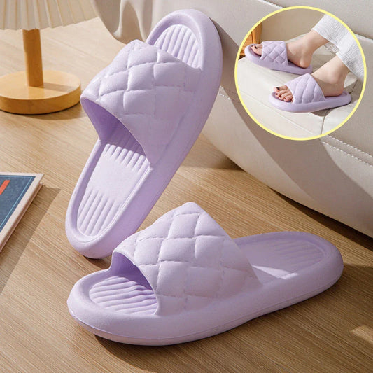 Comfortable home slippers with non-slip soles, featuring breathable and waterproof EVA material in a variety of stylish colors.