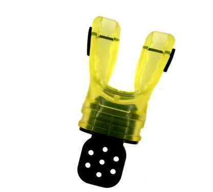 Plastic free edible silicone diving mouthpiece in 110mm length showing colour options