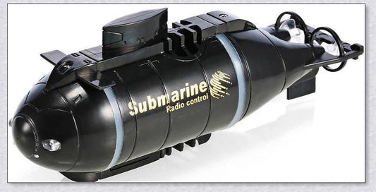 Remote-controlled mini submarine toy in blue colour, with exquisite design and precise controls for underwater exploration