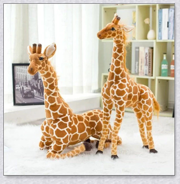Huge soft and cuddly giraffe plush toy in various sizes for children's bedroom decor and playtime
