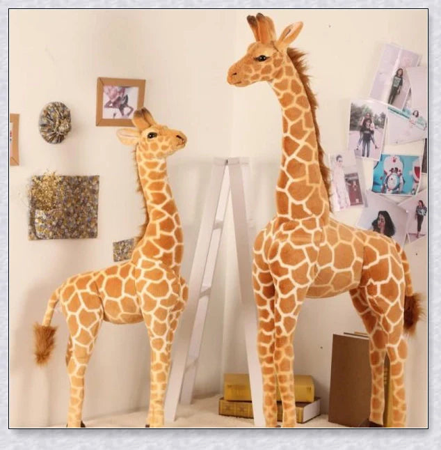 Huge soft and cuddly giraffe plush toy in various sizes for children's bedroom decor and playtime
