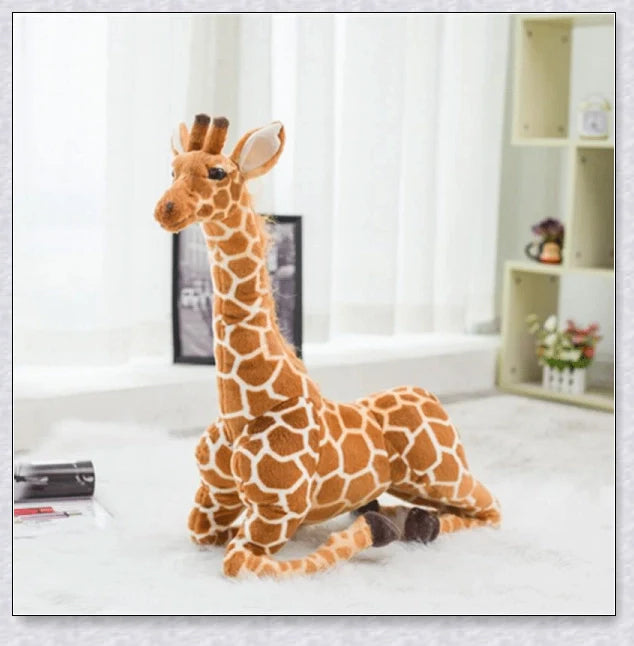 Huge soft and cuddly giraffe plush toy in various sizes for children's bedroom decor and playtime