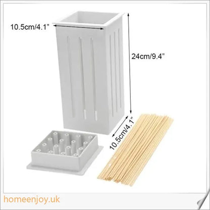 Stainless steel and plastic Easy Kebab Maker for creating 16 perfectly portioned skewered treats