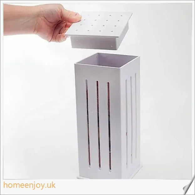 Stainless steel and plastic Easy Kebab Maker for creating 16 perfectly portioned skewered treats