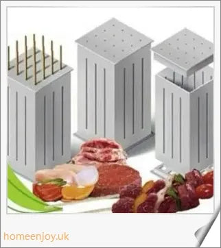 Stainless steel and plastic Easy Kebab Maker for creating 16 perfectly portioned skewered treats
