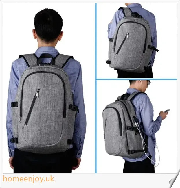 Premium Business Computer Backpack with Padded Laptop Compartment, Multiple Pockets, and Ergonomic Design