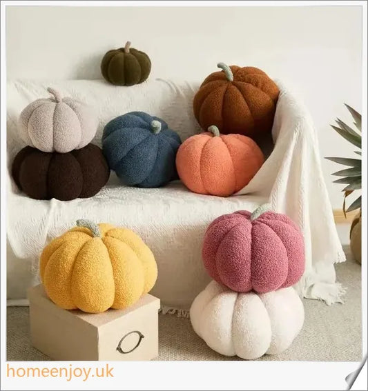 Cushie High-Quality Pumpkin Pillow in four sizes, made from soft corduroy or fleece fabric for a cosy, decorative touch in any room.