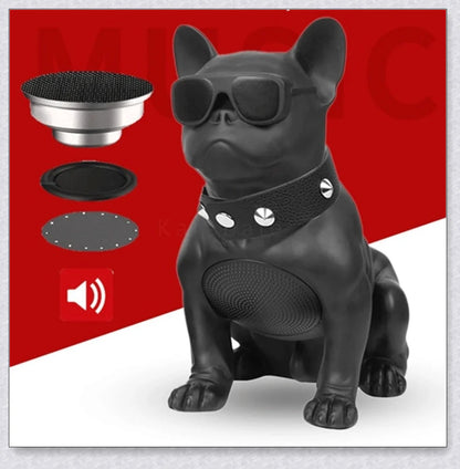 Wireless Bulldog Speaker with Bluetooth connectivity, high-definition sound, and unique French bulldog-inspired design