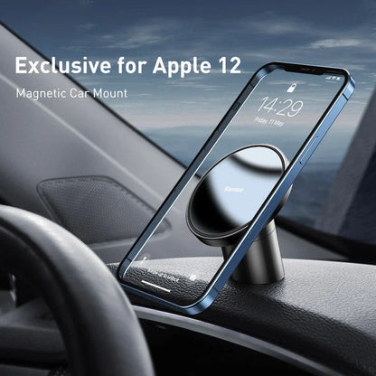 Magnetic car phone holder for iPhone 13, 14, and 15 Pro - secure, hands-free mounting for your device
