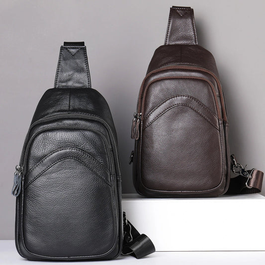 Durable leather messenger bag with adjustable shoulder strap and spacious main compartment for secure storage and organisation