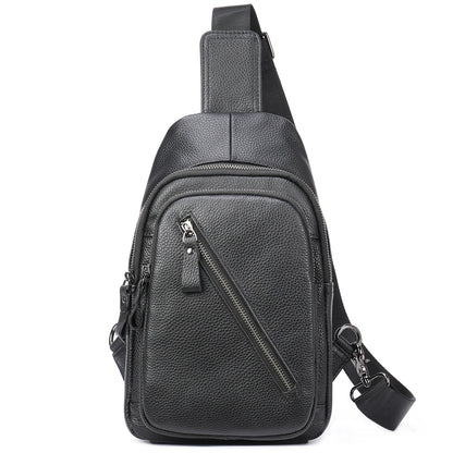 Durable leather messenger bag with adjustable shoulder strap and spacious main compartment for secure storage and organisation