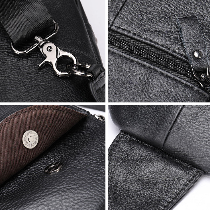 Durable leather messenger bag with adjustable shoulder strap and spacious main compartment for secure storage and organisation