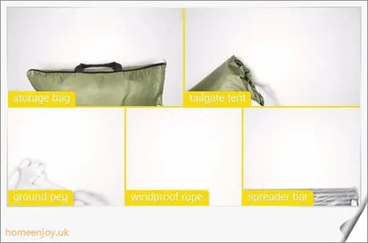 Weatherproof and versatile car trunk extension tent for outdoor adventures, with dual-layer design and secure magnetic fit