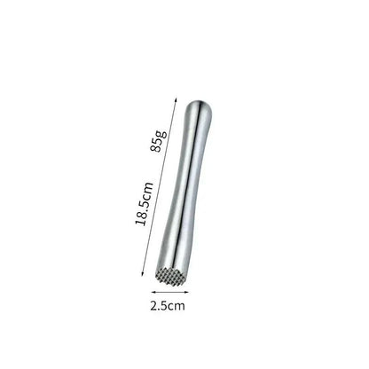Cocktail Shaker Stick Muddler Drink Pusher - Premium stainless steel bar tool with unique lotus leaf design for creating delicious cocktails at home