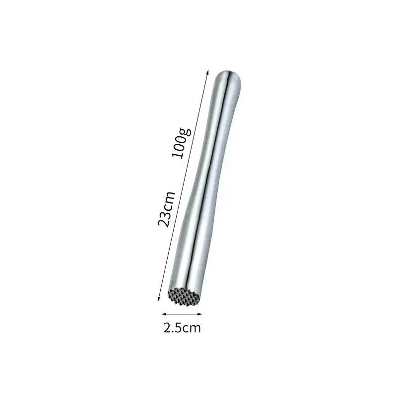 Cocktail Shaker Stick Muddler Drink Pusher - Premium stainless steel bar tool with unique lotus leaf design for creating delicious cocktails at home