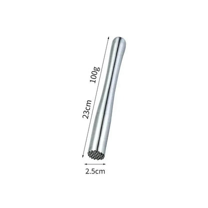 Cocktail Shaker Stick Muddler Drink Pusher - Premium stainless steel bar tool with unique lotus leaf design for creating delicious cocktails at home