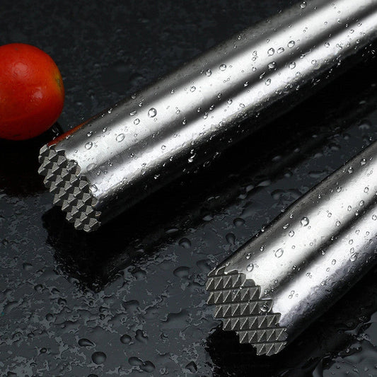 Cocktail Shaker Stick Muddler Drink Pusher - Premium stainless steel bar tool with unique lotus leaf design for creating delicious cocktails at home