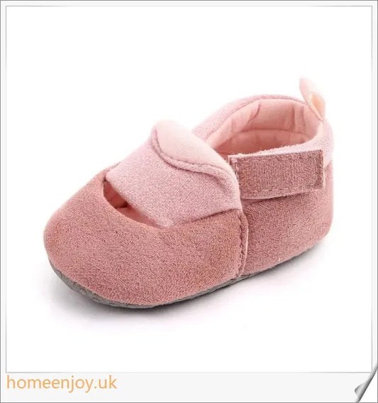 Baby Bowknot Baby Toddler Shoes in various sizes, made of breathable cotton with non-slip soles and Velcro fastening for easy wear