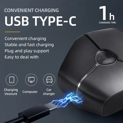 Men's Electric Shaver with dual floating heads, wet and dry shaving capabilities, and long-lasting rechargeable battery