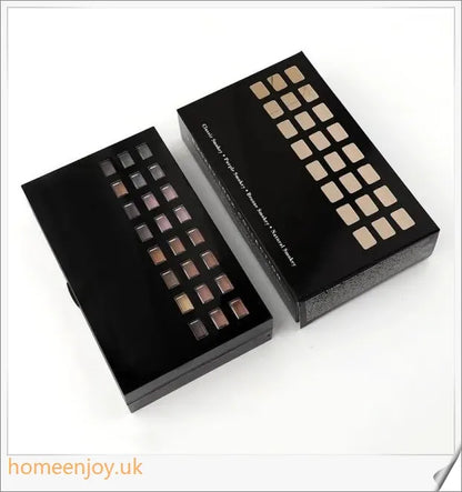 A comprehensive 74-colour makeup palette with eye shadows, lip glosses, blushes, and glitter sequins for a flawless, radiant look