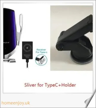 Car Wireless Charger Phone Holder with 360-degree rotation and automatic clamping for secure in-car charging
