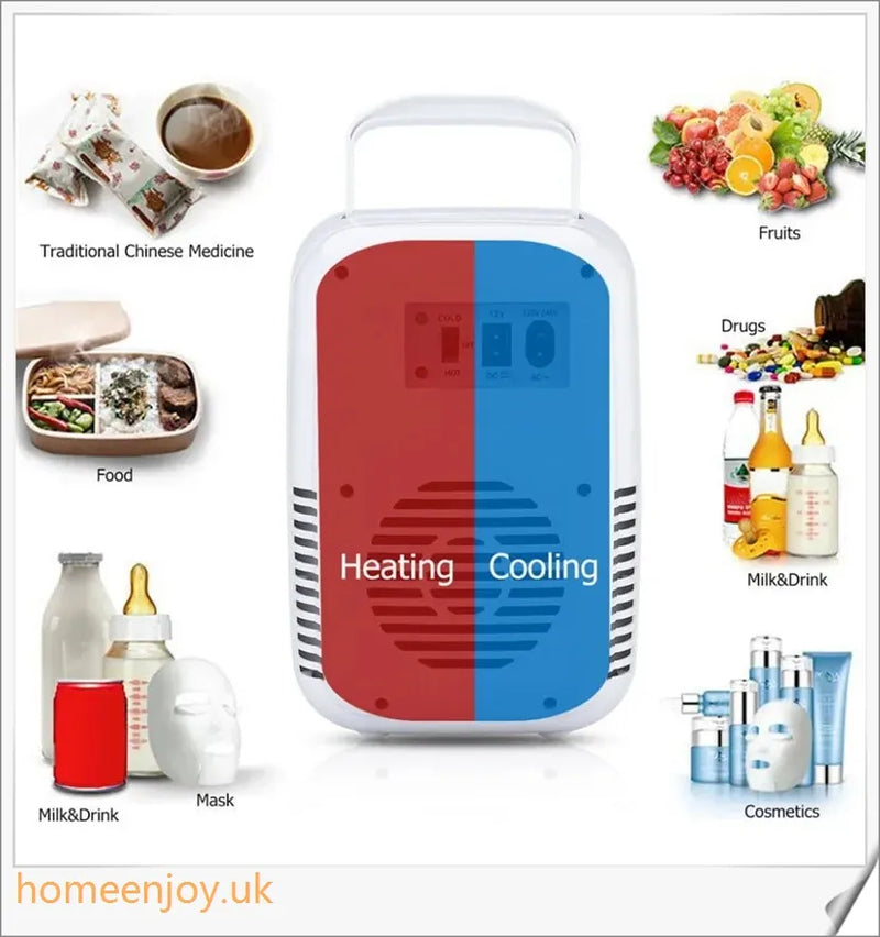 Homeenjoy UK 4L Car Refrigerator Mini Small Cooling And Warming Box