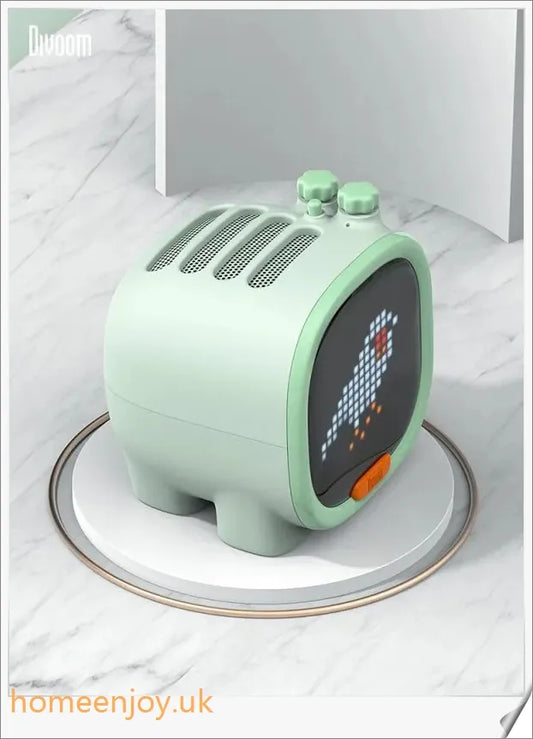 Bluetooth-enabled alarm clock with pixel display in various colours and sizes