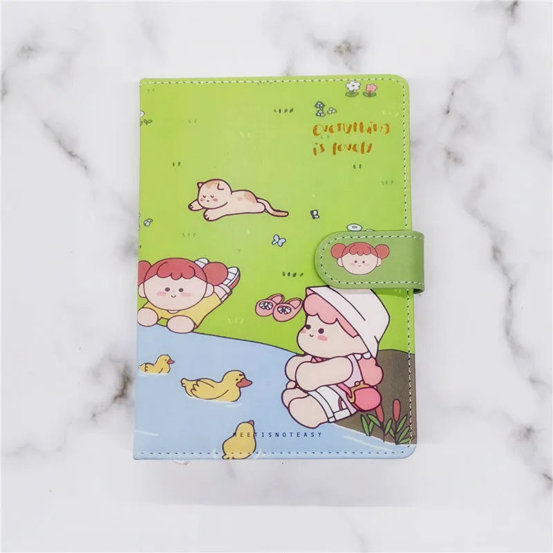 A5PU thread-bound notepad with themed paper cover, open to show Daolin paper pages.