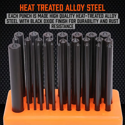 Orange alloy plastic punch needle set with metal head mould for textile art