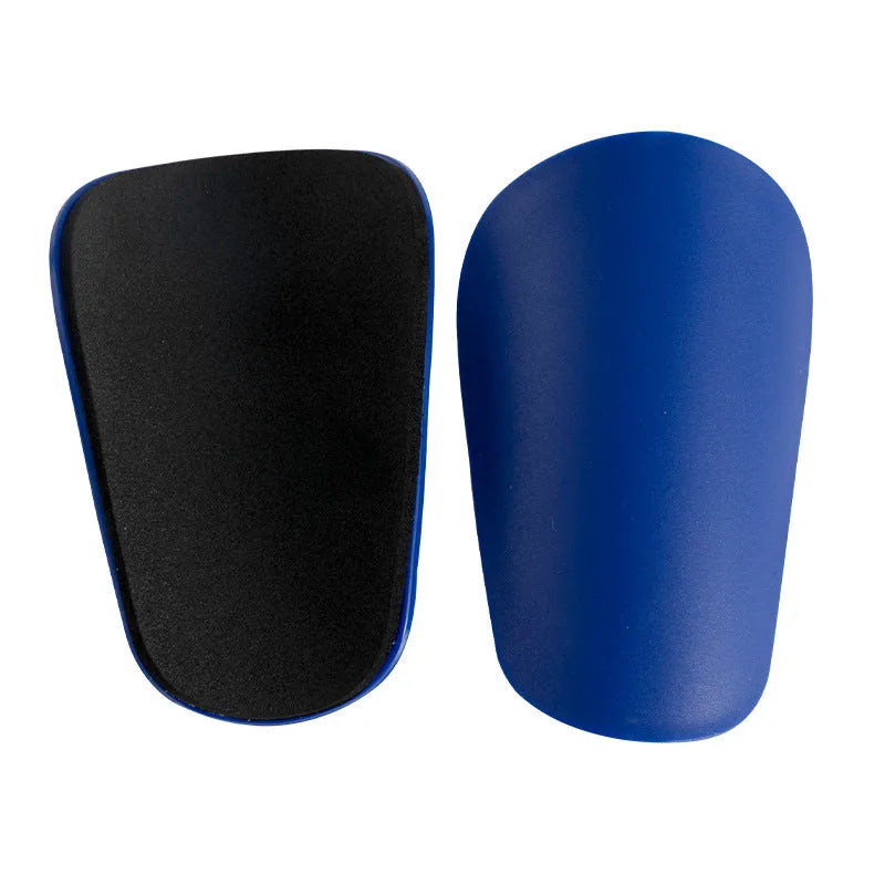 PU mini shin guards for football and running in black, white, red, and blue colours