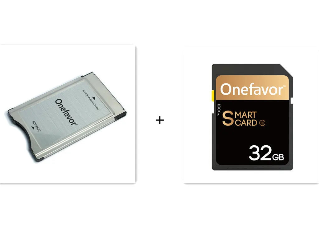 SD to PCMCIA adapter card with 32GB memory for Mercedes-Benz vehicles, stainless steel housing