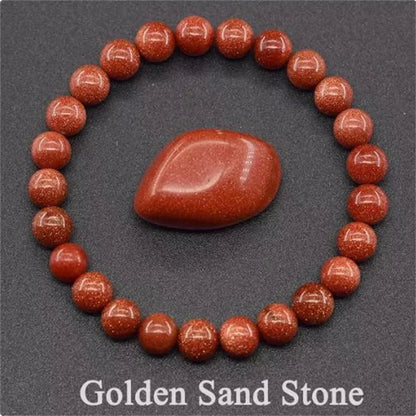 Natural stone tiger eye beaded bracelet for stress relief and yoga