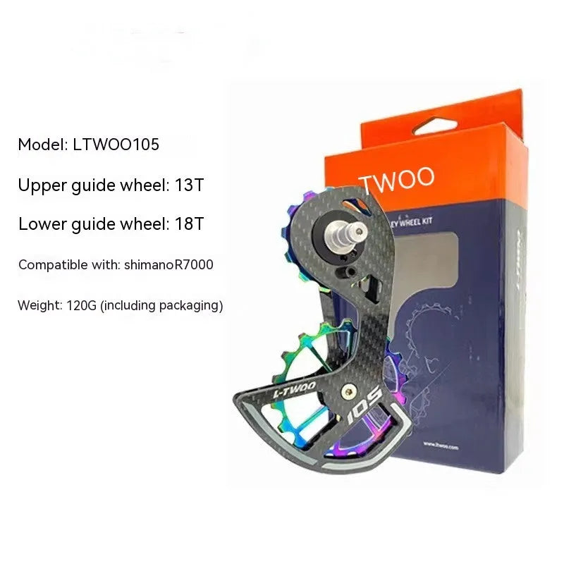 LTWOO 105 rear derailleur pulley wheel replacement for Shimano R7000 with 13T upper and 18T lower jockey wheels