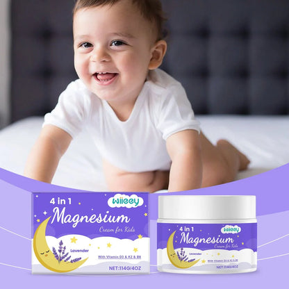 114g tube of children's magnesium cream with vitamins D3 and K2 for topical application